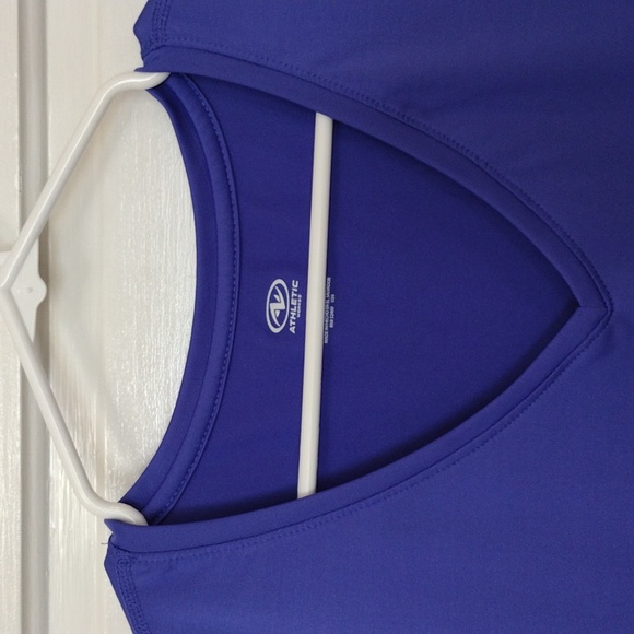 Athletic Works Women's Shirt Blue Size M(8-10) V Neck - Picture 3 of 7